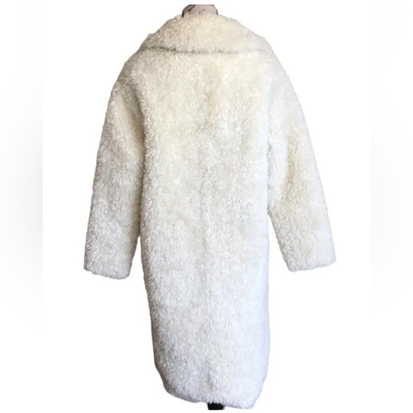 Zara Oyster White Teddy Bear Coat Bloggers Fave Size Small - Picture 7 of 7